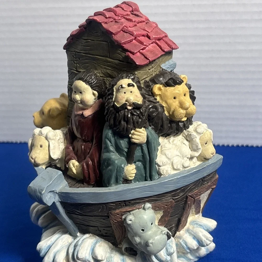 Resin Noah Ark Noah Wife And Animals 7